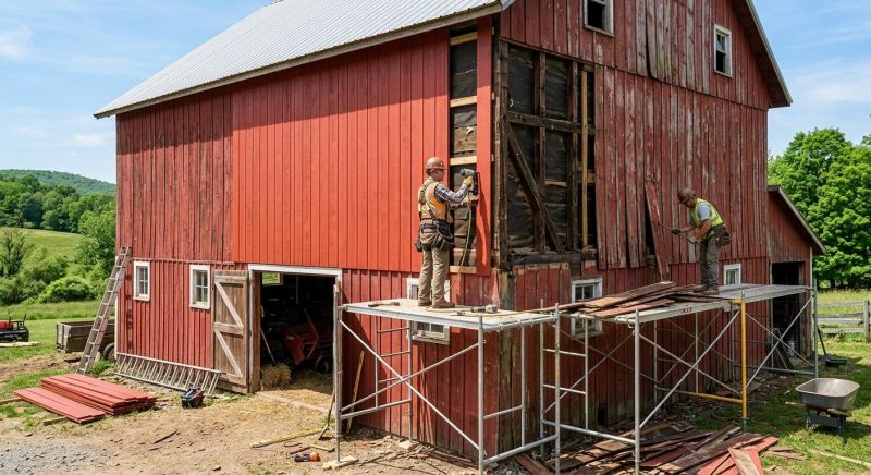 Barn Siding Replacement in Roswell, GA