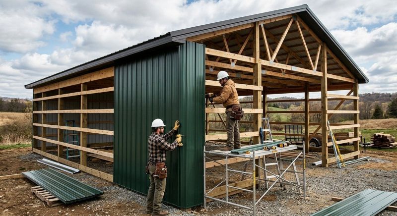 Pole Barn Siding Installation in Roswell, GA