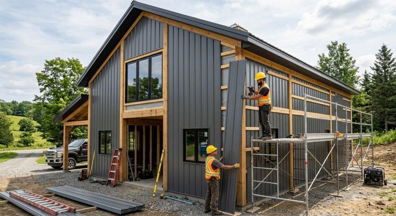 Pole Barn Siding Installation in Roswell, GA