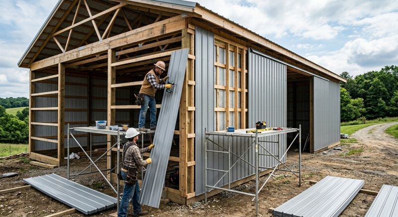 Pole Barn Siding Installation in Roswell, GA