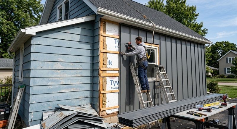 Sheet Metal Siding Replacement in Roswell, GA